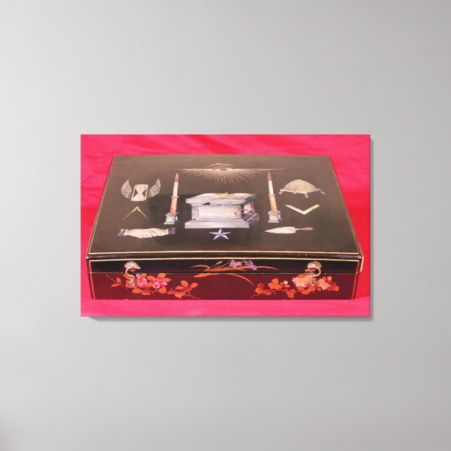 Liten fodral, med frimurssymboler canvastryck (Framsida)