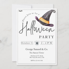 Liten företags minimalistiska Halloween-firande på Inbjudningar
