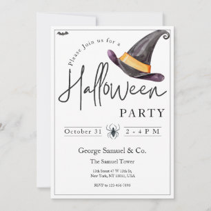 Liten företags minimalistiska Halloween-firande på Inbjudningar