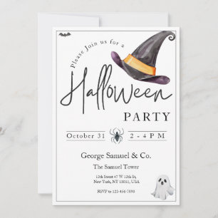 Liten företags minimalistiska Halloween-firande på Inbjudningar