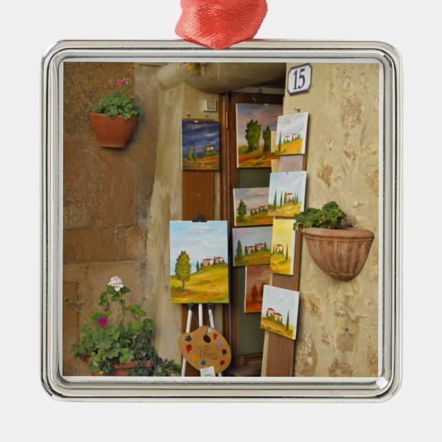 Liten form med teckningar för försäljning på sidpr julgransprydnad metall (Framsidan)