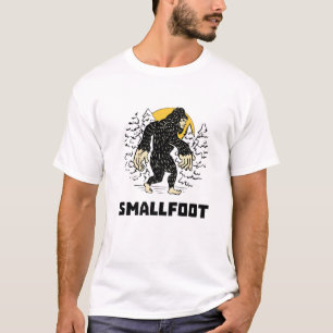 Liten fotnotsrund Bigfoot-Sasquatch med stort Händ T Shirt