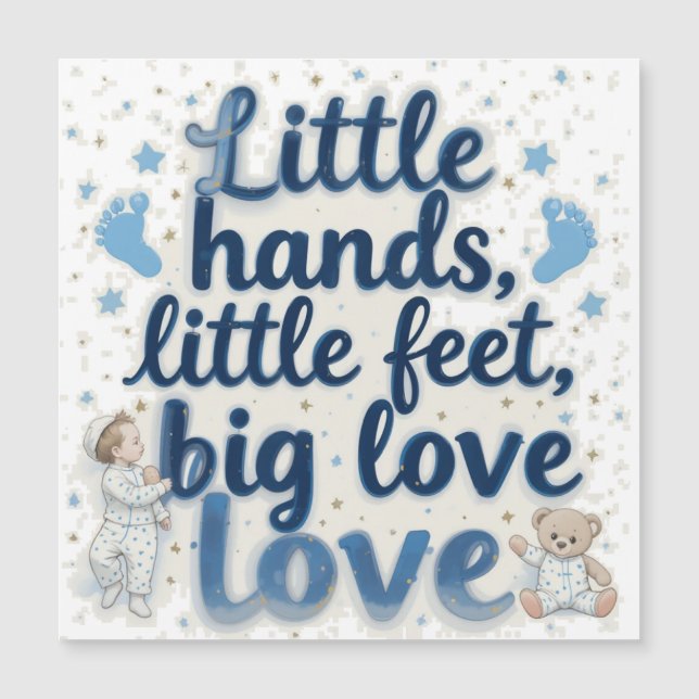 Liten fötter baby shower  (Framsida)