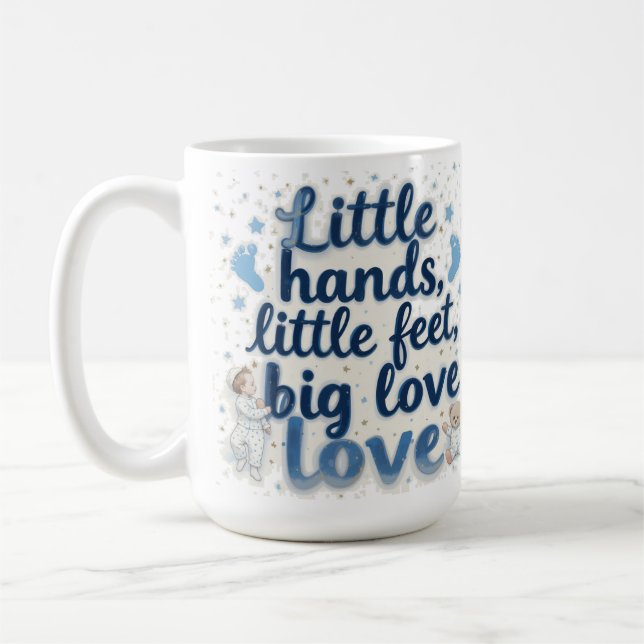 Liten fötter baby shower  kaffemugg (Vänster)