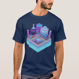 Liten framtidsstad Isometrisk T Shirt