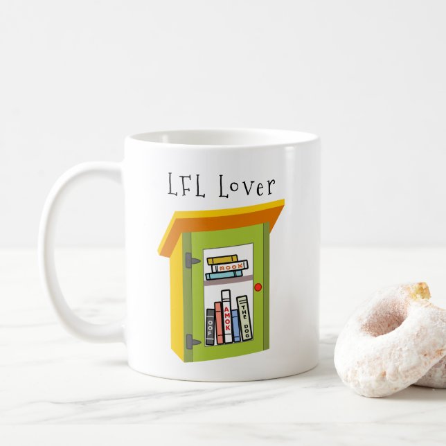 Liten fri Bibliotek (LFL) Älskare Kaffemugg (Med munk)