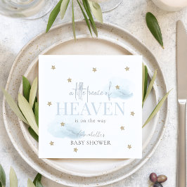 Liten frid från Heaven Blue Boy Baby Shower Pappersservett