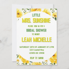 LITEN FRÖKEN SOLSKEN INBJUDNINGAR