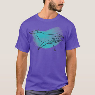 Liten fuktig val t shirt
