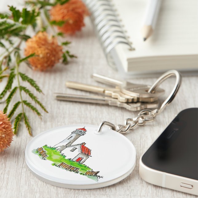 Liten fyr, vattenfärg (Högra Framsidan)