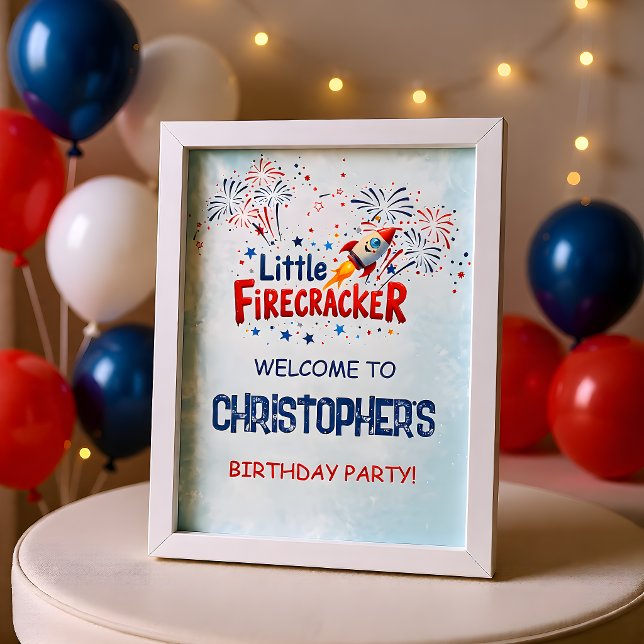 Liten fyrverkeri 4:e juli-fest välkommen poster (Skapare uppladdad)