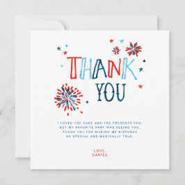 Liten fyrverkeri 4 juli tackkort tack kort