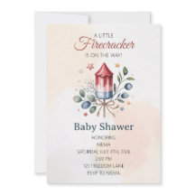 Liten fyrverkeripåle 4 juli Baby Shower