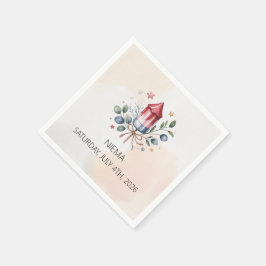 Liten fyrverkeripatriotisk baby shower den 4:e jul pappersservett