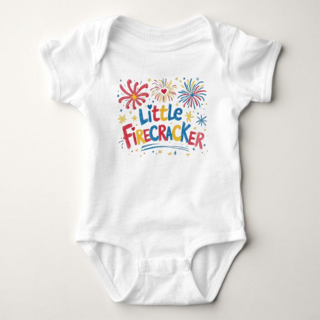 Liten fyrverkeripenna i krutstil fyrverkerier t shirt (Framsida)