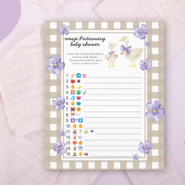 Liten gå unge baby shower - emoji pictionary spel (Skapare uppladdad)