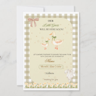 Liten gå unge baby shower inbjudningar