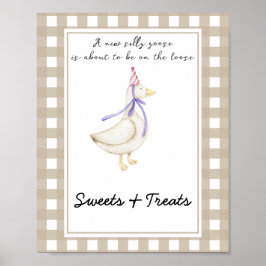 Liten gås - godis och godsaker baby shower poster