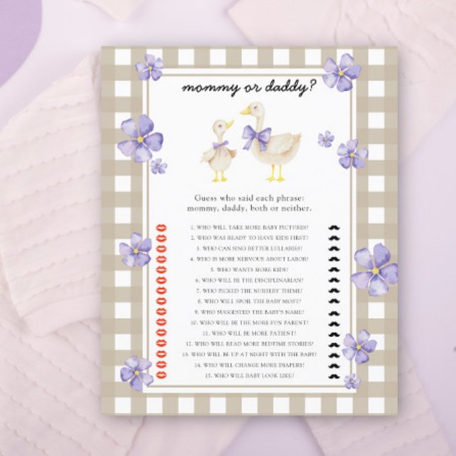 Liten gås - mamma eller pappa baby shower spel (Skapare uppladdad)