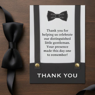 Liten gentleman bowtie pojke födelsedagsbaby showe tack kort