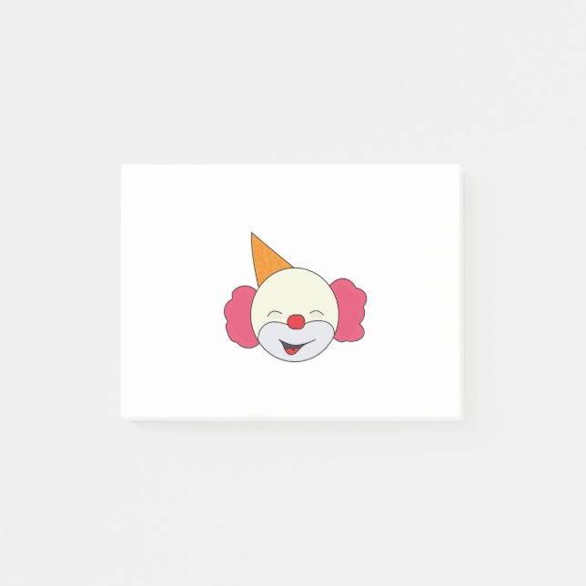 Liten glad clown post-it block (Framsida)