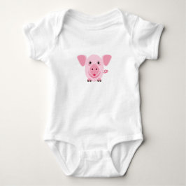 Liten glad söt rosa gris tee shirt