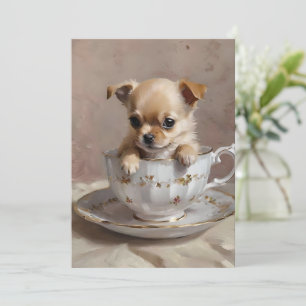 Liten glädje: Chihuahua-valp i tekopp,  Inbjudningar