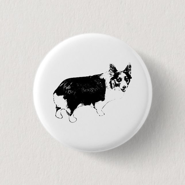 Liten glädje Corgi Knapp (Framsida)