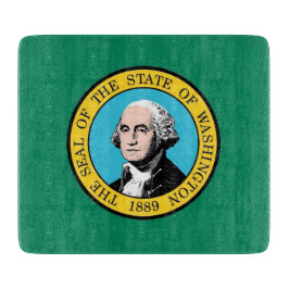 Liten glasruta med Washington flagga