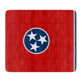 Liten glasskiva med tennessee-flagga