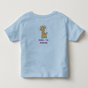 Liten Gnu-Giraff Söt Djur Anpassad Design  T Shirt
