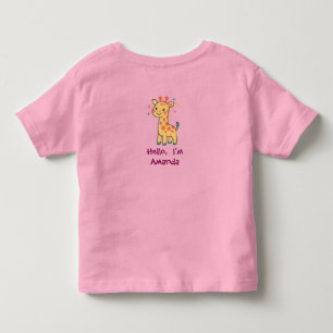 Liten Gnu-Giraff Söt Djur Anpassad Design  T Shirt