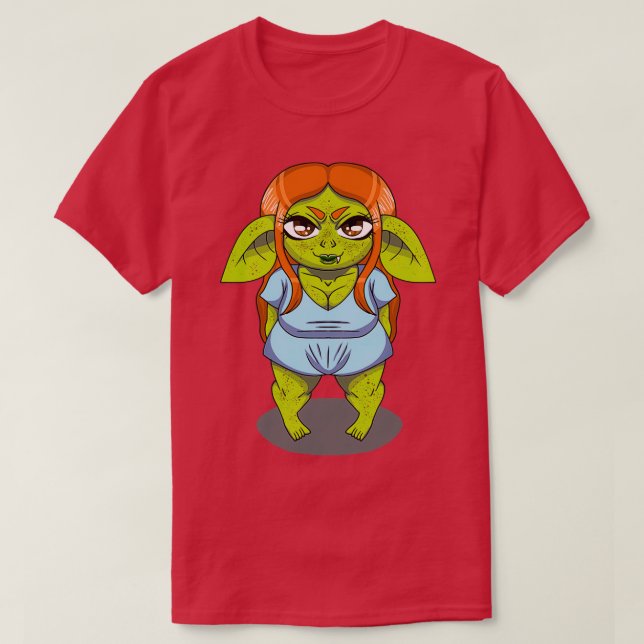 Liten gobisk flicka färg t shirt (Design framsida)
