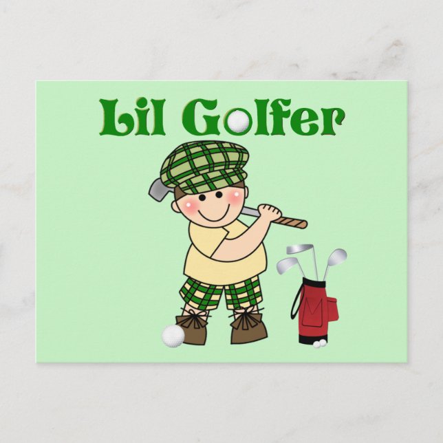 Liten Golfer Vykort (Framsida)
