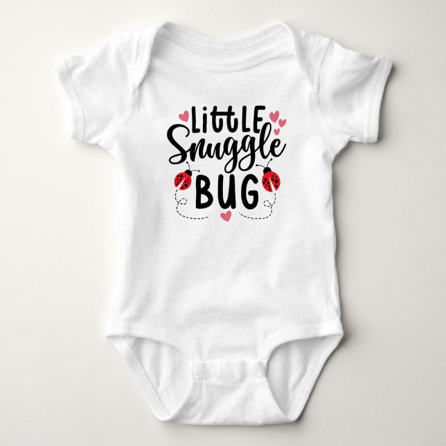 Liten goseknudde kortärmad baby bodysuit t shirt (Framsida)