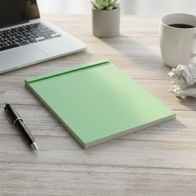 Liten grafpapper Anteckningsblock Grön (Rutnät, Kv (green graph paper, small grid notepad, pocket math pad, engineering memo pad, quad ruled notebook)
