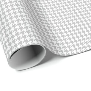 Liten grått och vit Houndstooth som slår in papp Presentpapper