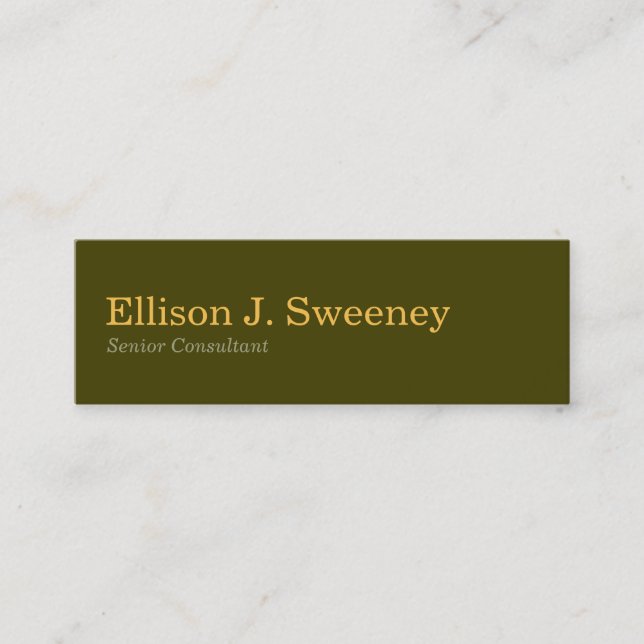 Liten grått-professionell med fetstil mini visitkort (Framsida)