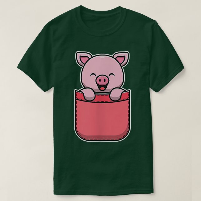 Liten Gris i Pocket Cute Grisar Grisar T Shirt (Design framsida)