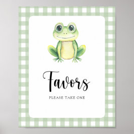 Liten Groda Baby shower Fördelar Affisch