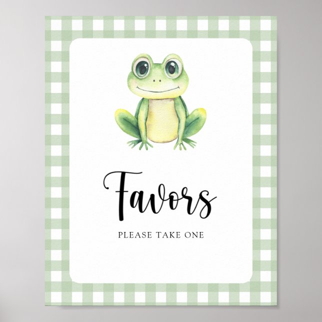Liten Groda Baby shower Fördelar Affisch (Framsidan)