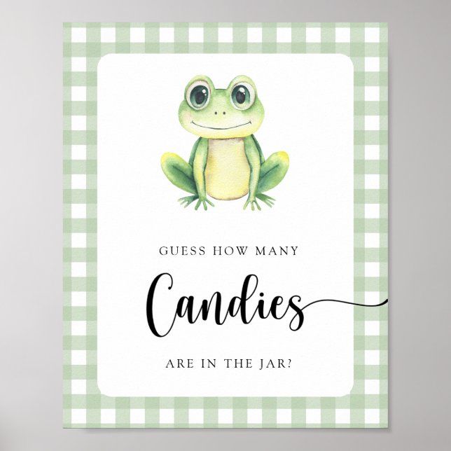 Liten groda - gissa hur många godisar poster (Framsidan)