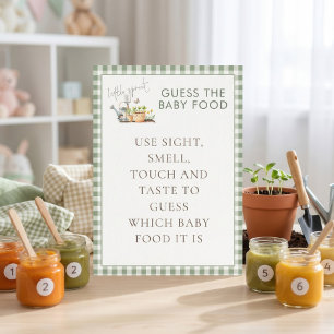 Liten Groda Gissa Mat Baby Shower Spelkort Inbjudningar