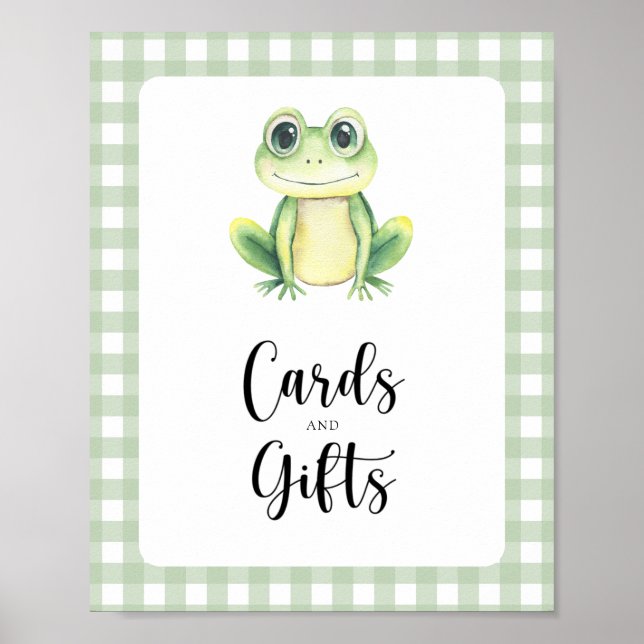 Liten groda - kort och presenter baby shower poster (Framsidan)
