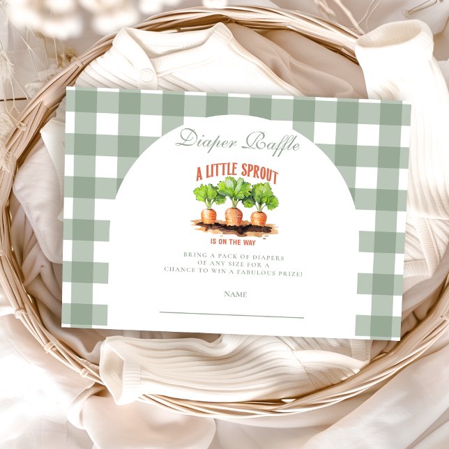 Liten Grodd Baby Shower Blöjlotteri Tilläggskort (Skapare uppladdad)