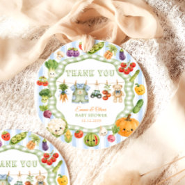 Liten Grodd Gård Pojke Baby Shower Tack Förpresent Gåvor Etiketter