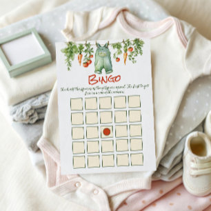 Liten Grodd Klädstreck Babyfirande Bingo Anteckningskort