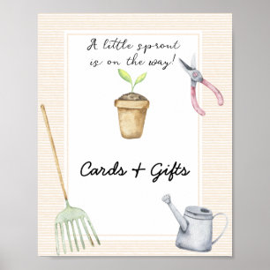 Liten grodd - kort och presenter baby shower poster