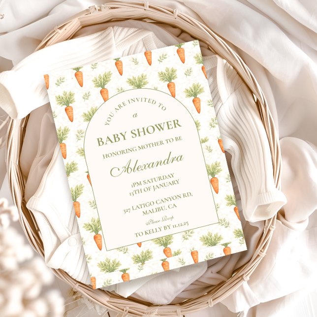 Liten Grodd Landsbygdsträdgård Baby Shower Inbjudningar (Skapare uppladdad)