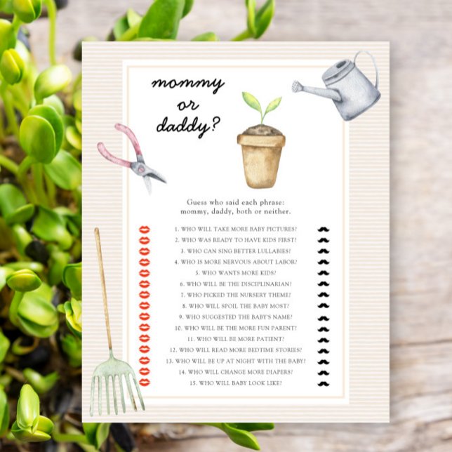 Liten grodd - mammas eller pappas baby shower spel (Skapare uppladdad)